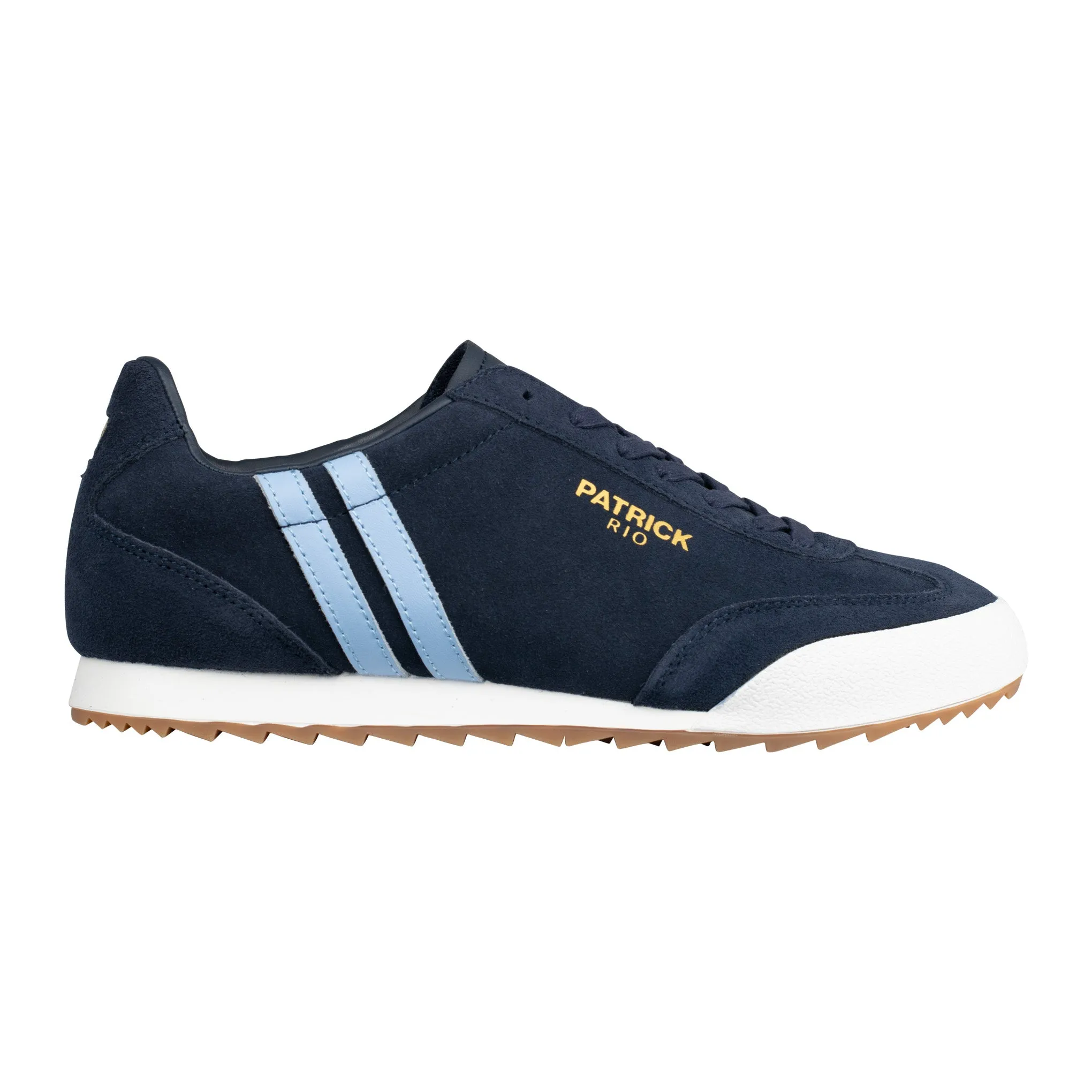 Patrick Rio Suede Trainers Navy/Sky