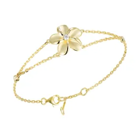 Plumeria Split Chain Bracelet