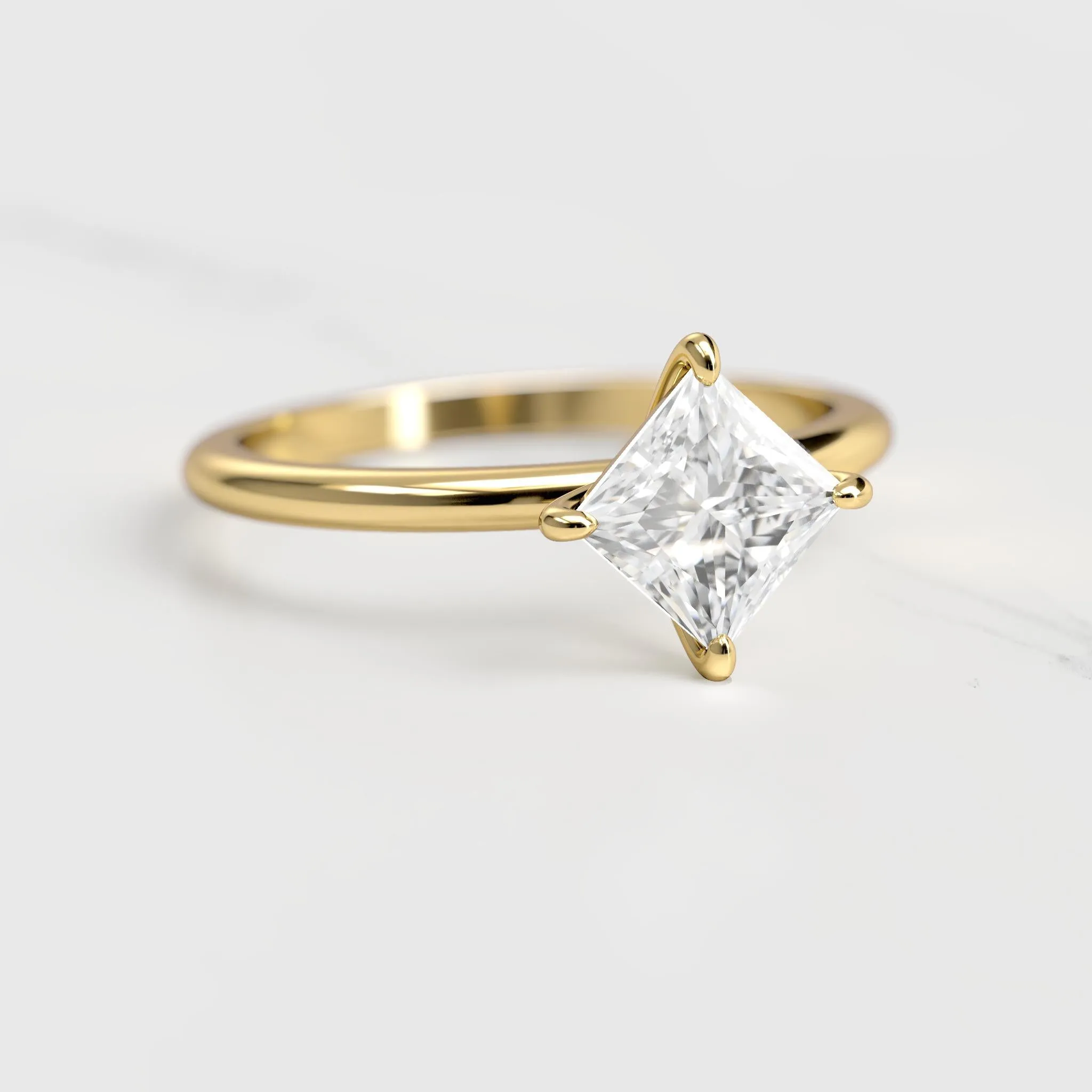 Princess Solitaire Diamond Ring