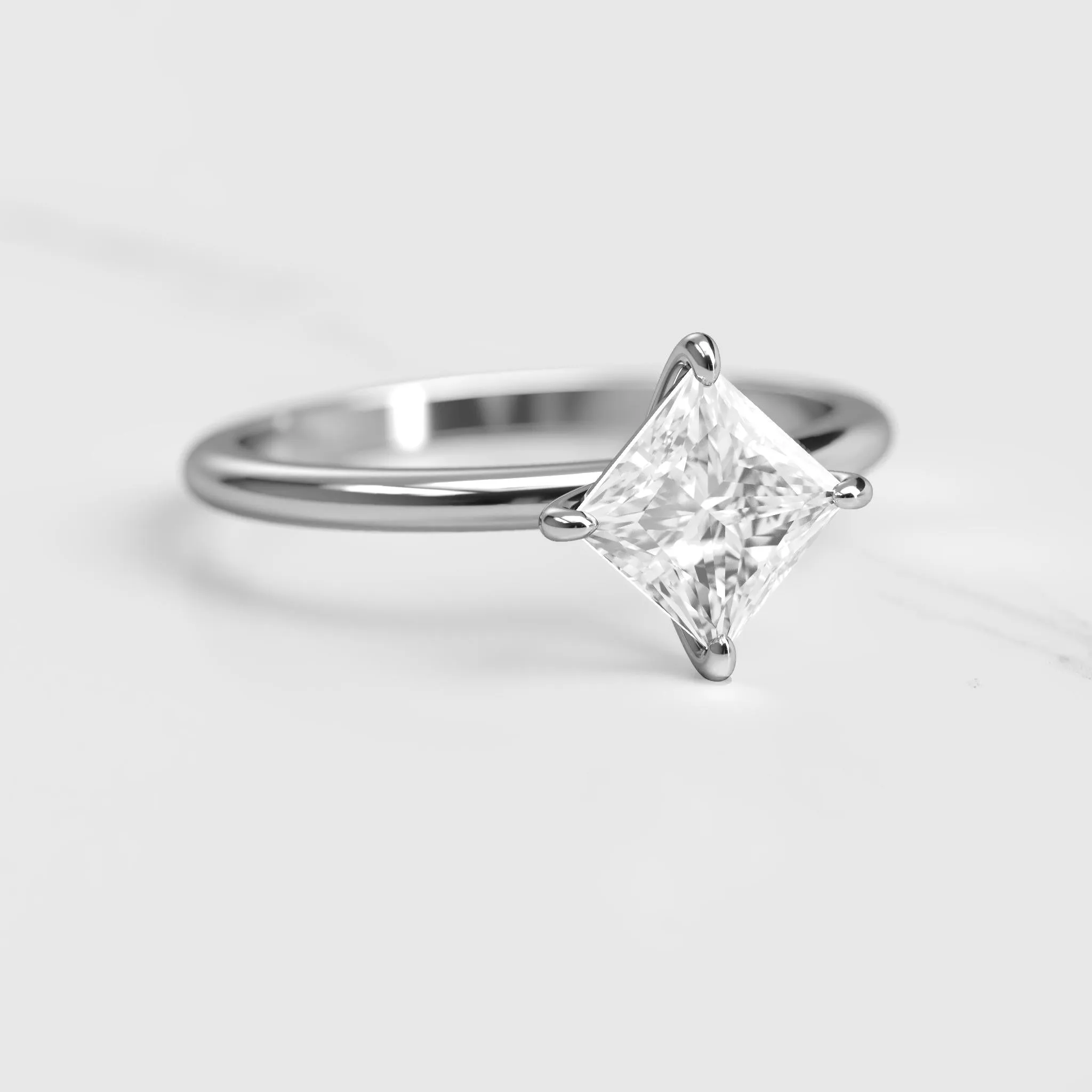 Princess Solitaire Diamond Ring