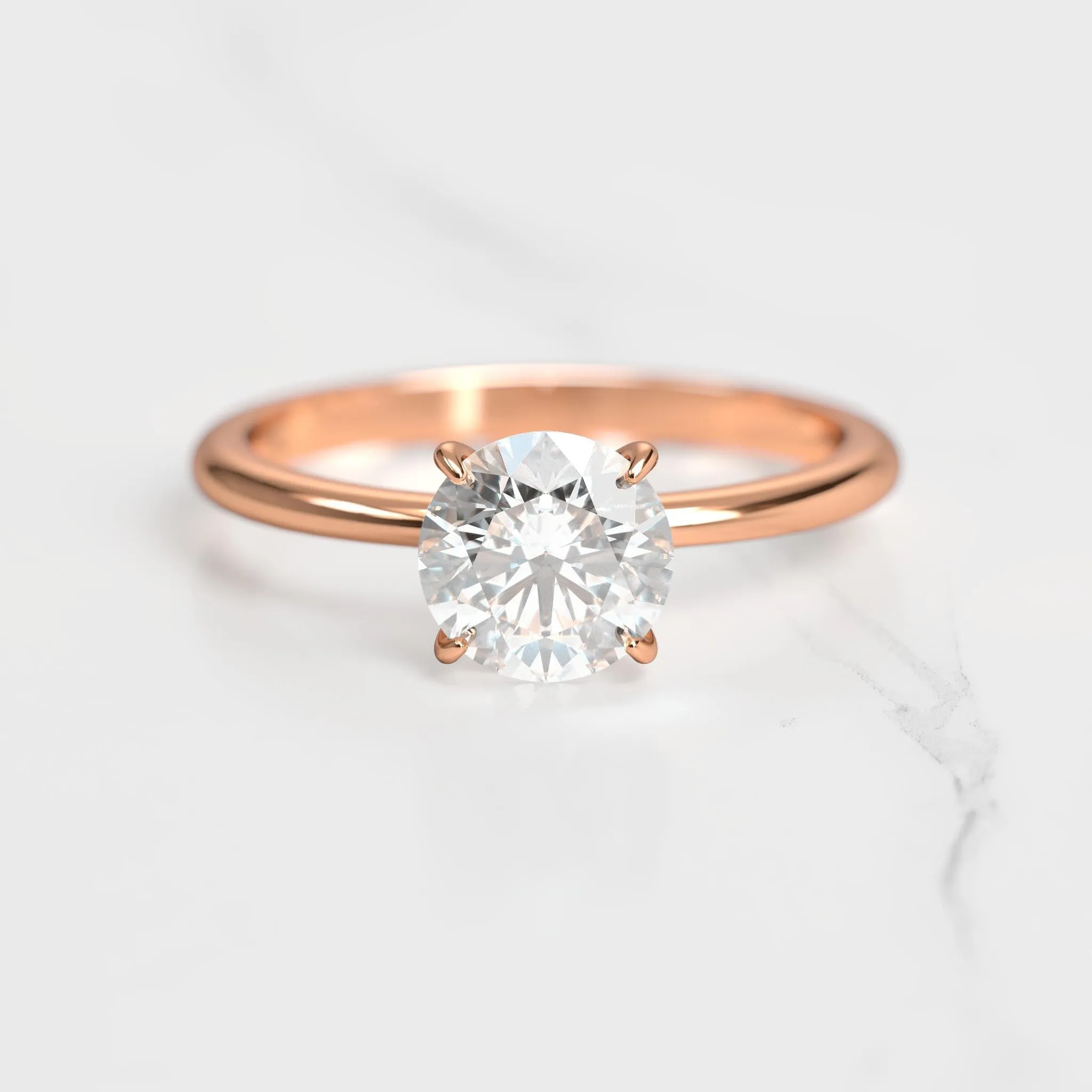 Round Solitaire Diamond Ring