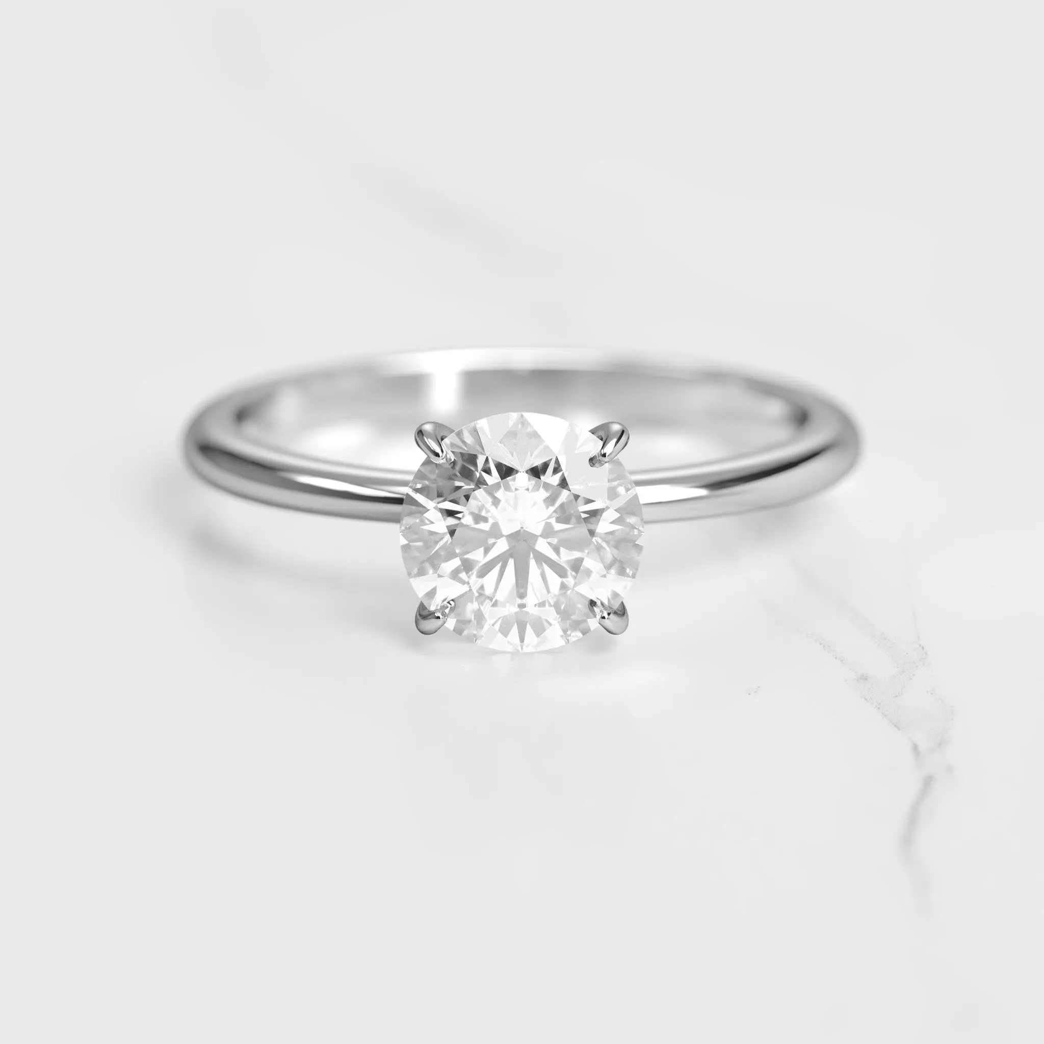 Round Solitaire Diamond Ring