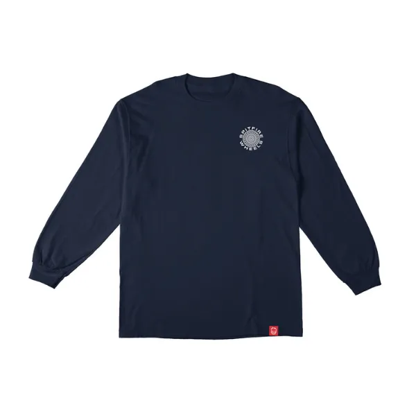 Spitfire Classic 87 Swirl Longsleeve T-Shirt - Navy/White