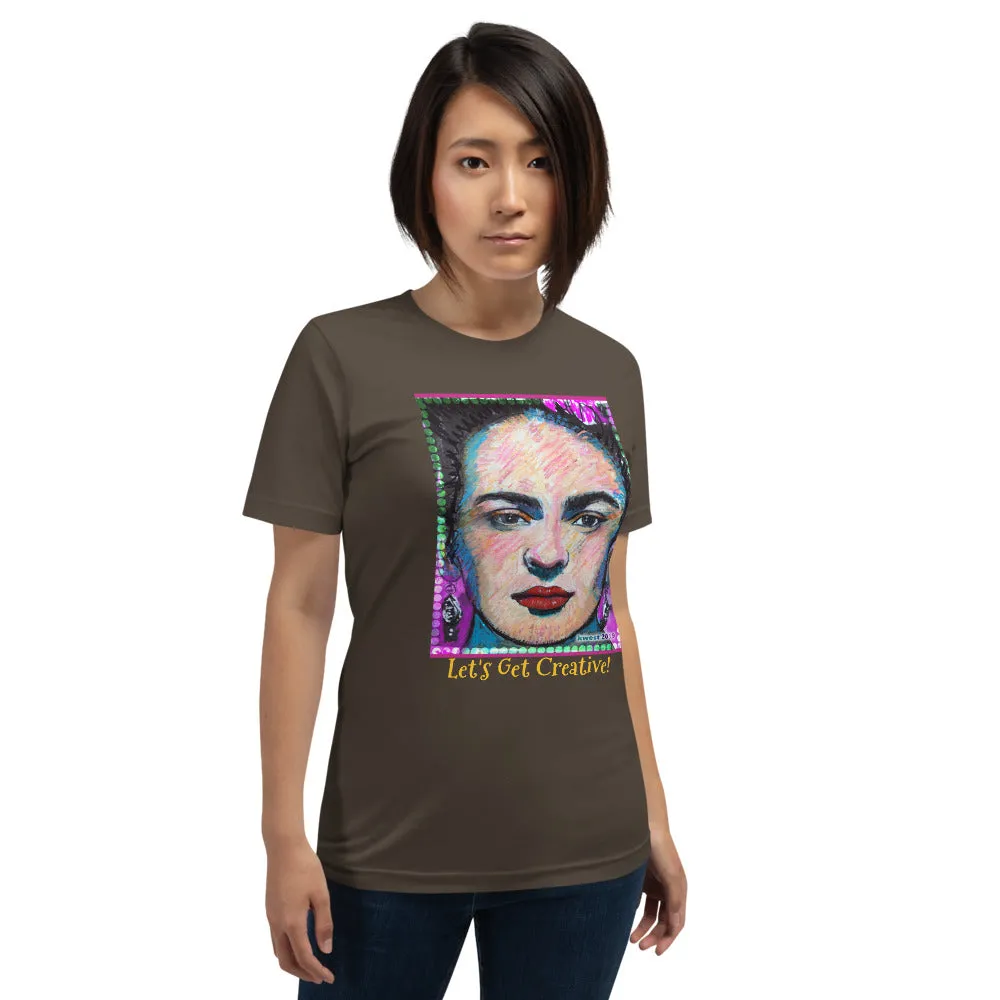 Sunheart My Painting of Frida Kahlo Cotton Unisex Women's Men's  Folk Art Tee Shirt Small to 4X