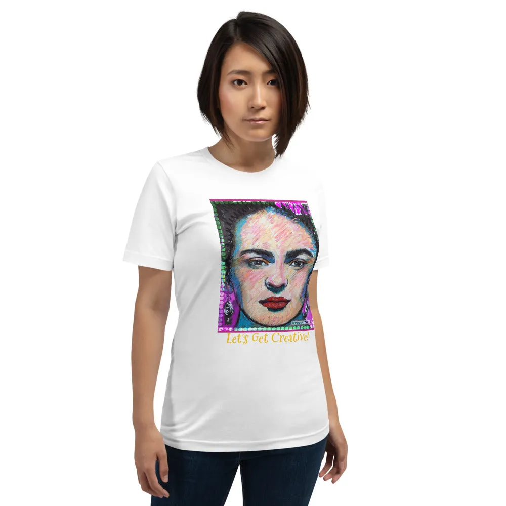 Sunheart My Painting of Frida Kahlo Cotton Unisex Women's Men's  Folk Art Tee Shirt Small to 4X