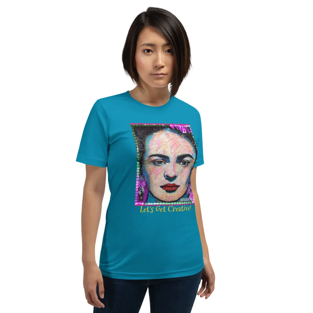 Sunheart My Painting of Frida Kahlo Cotton Unisex Women's Men's  Folk Art Tee Shirt Small to 4X