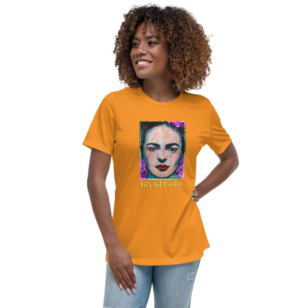 Sunheart My Painting of Frida Kahlo Cotton Unisex Women's Men's  Folk Art Tee Shirt Small to 4X