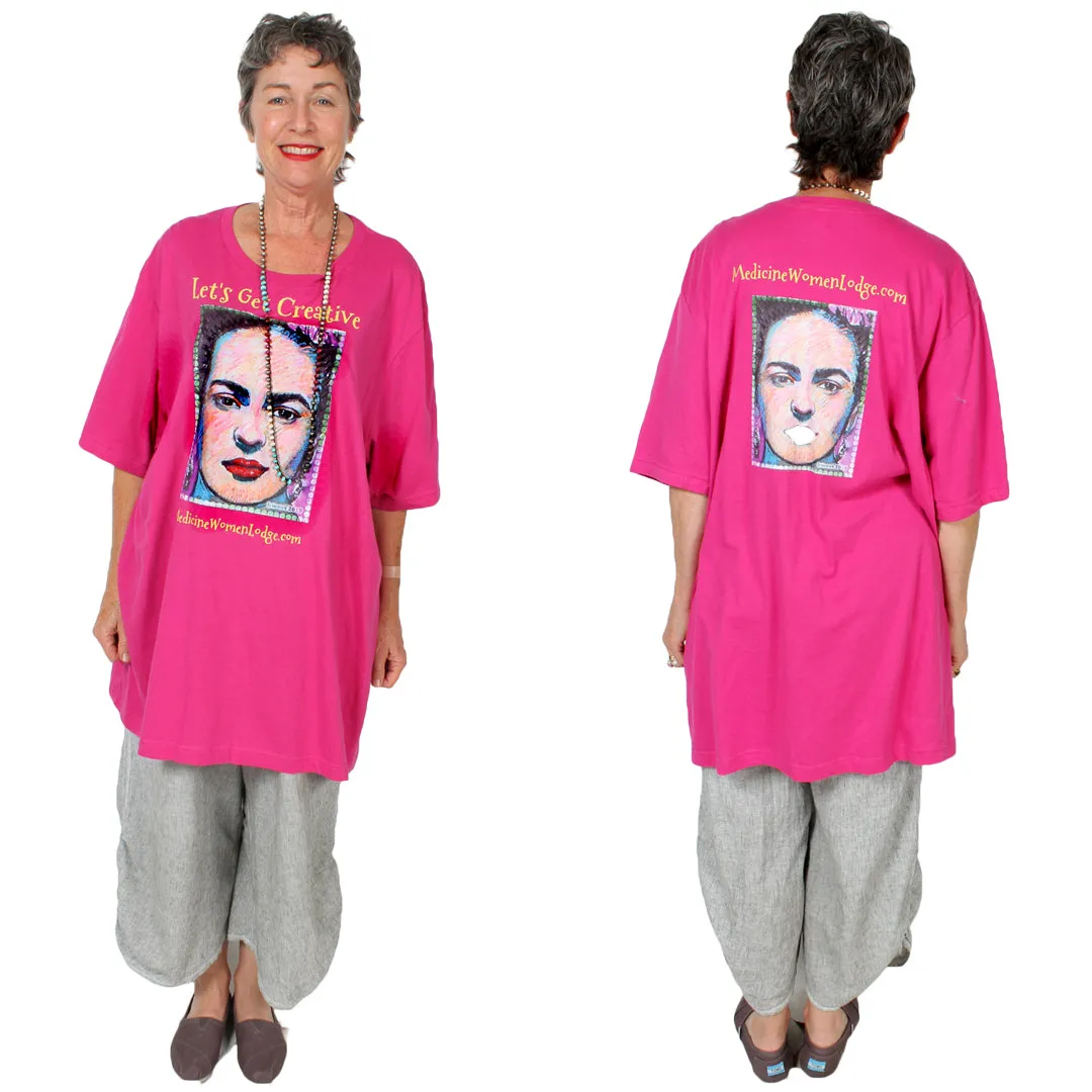 Sunheart My Painting of Frida Kahlo Cotton Unisex Women's Men's  Folk Art Tee Shirt Small to 4X