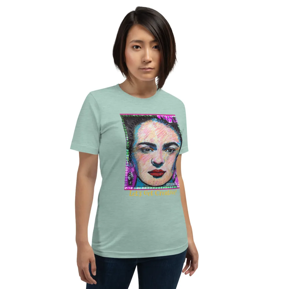 Sunheart My Painting of Frida Kahlo Cotton Unisex Women's Men's  Folk Art Tee Shirt Small to 4X