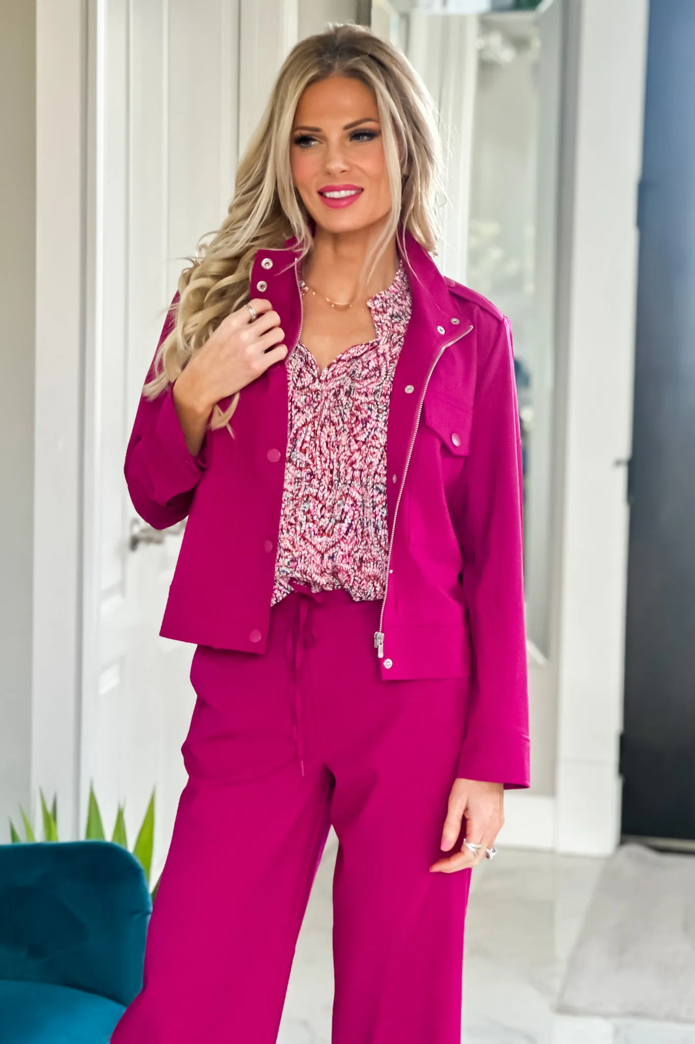 Tammy Liverpool Jacket : Fuchsia