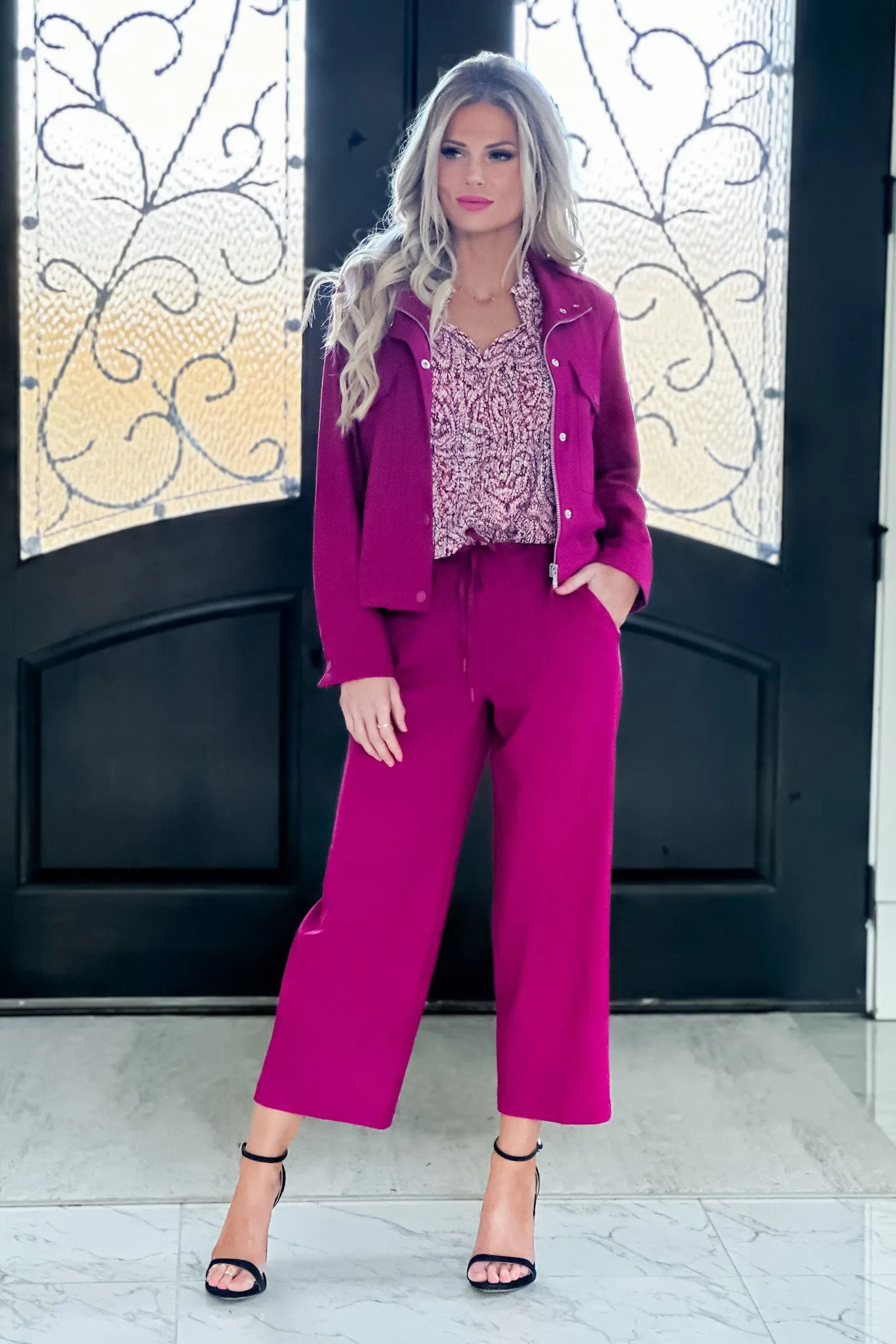 Tammy Liverpool Jacket : Fuchsia