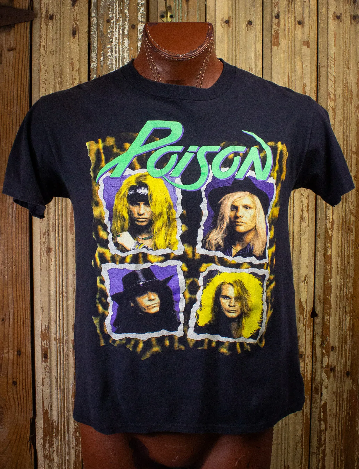 Vintage Poison Flesh & Blood Concert T Shirt 1990-91 Large