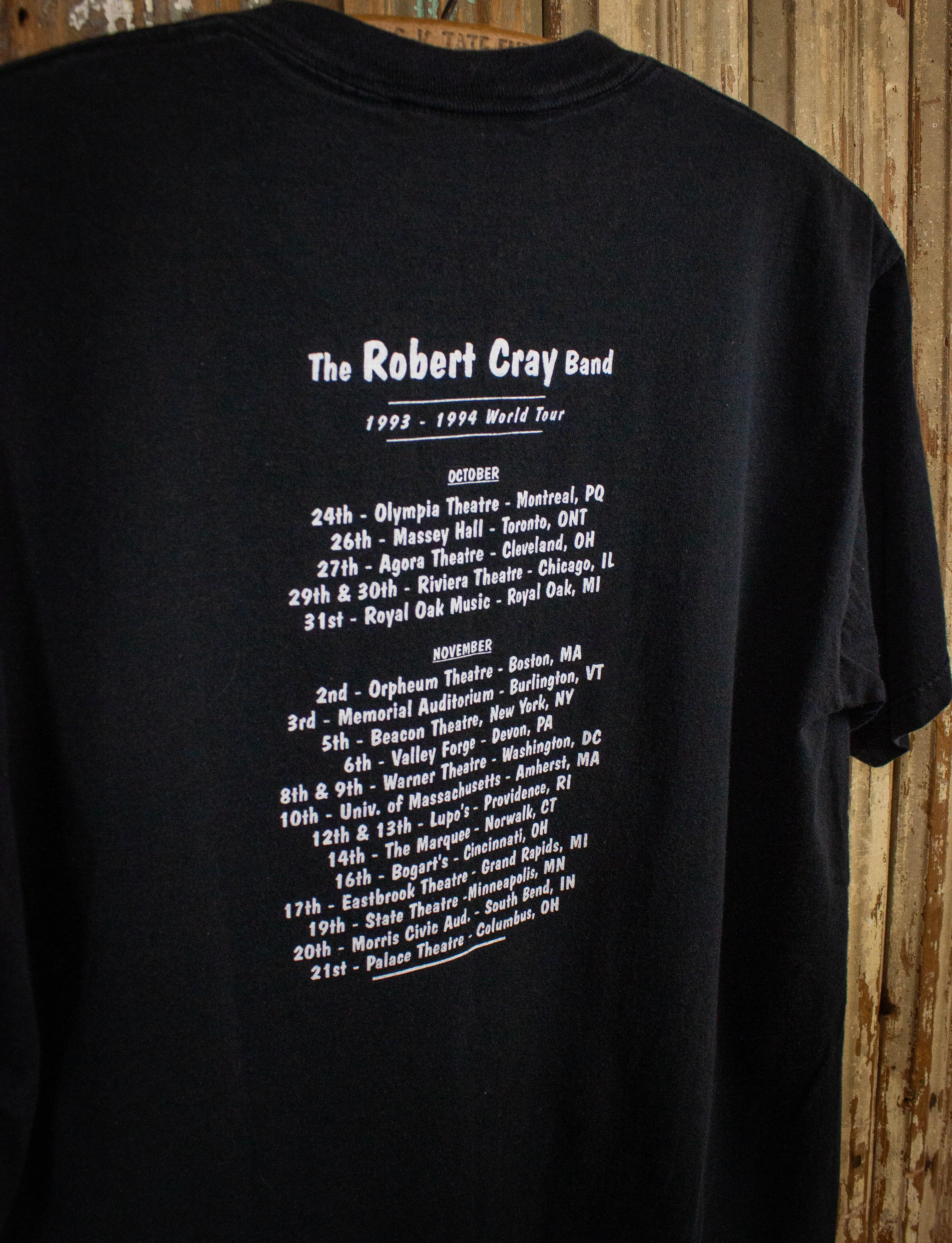 Vintage Robert Cray Band Shame And A Sin Concert T Shirt 1993-94 Black Large