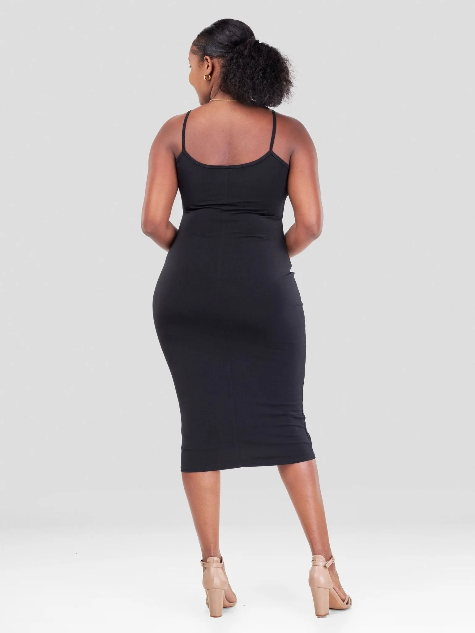 Vivo Naya Strappy Midi Body-Con Dress - Black