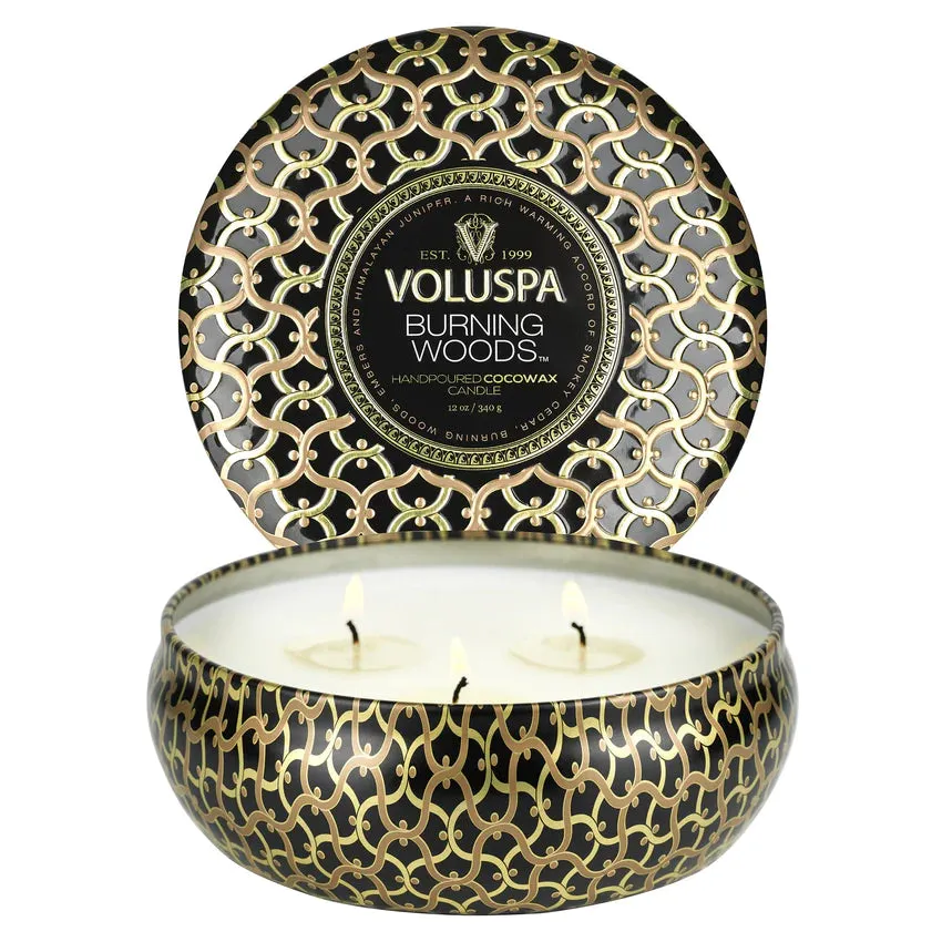 Voluspa ‘Burning Woods 3 Wick Tin’