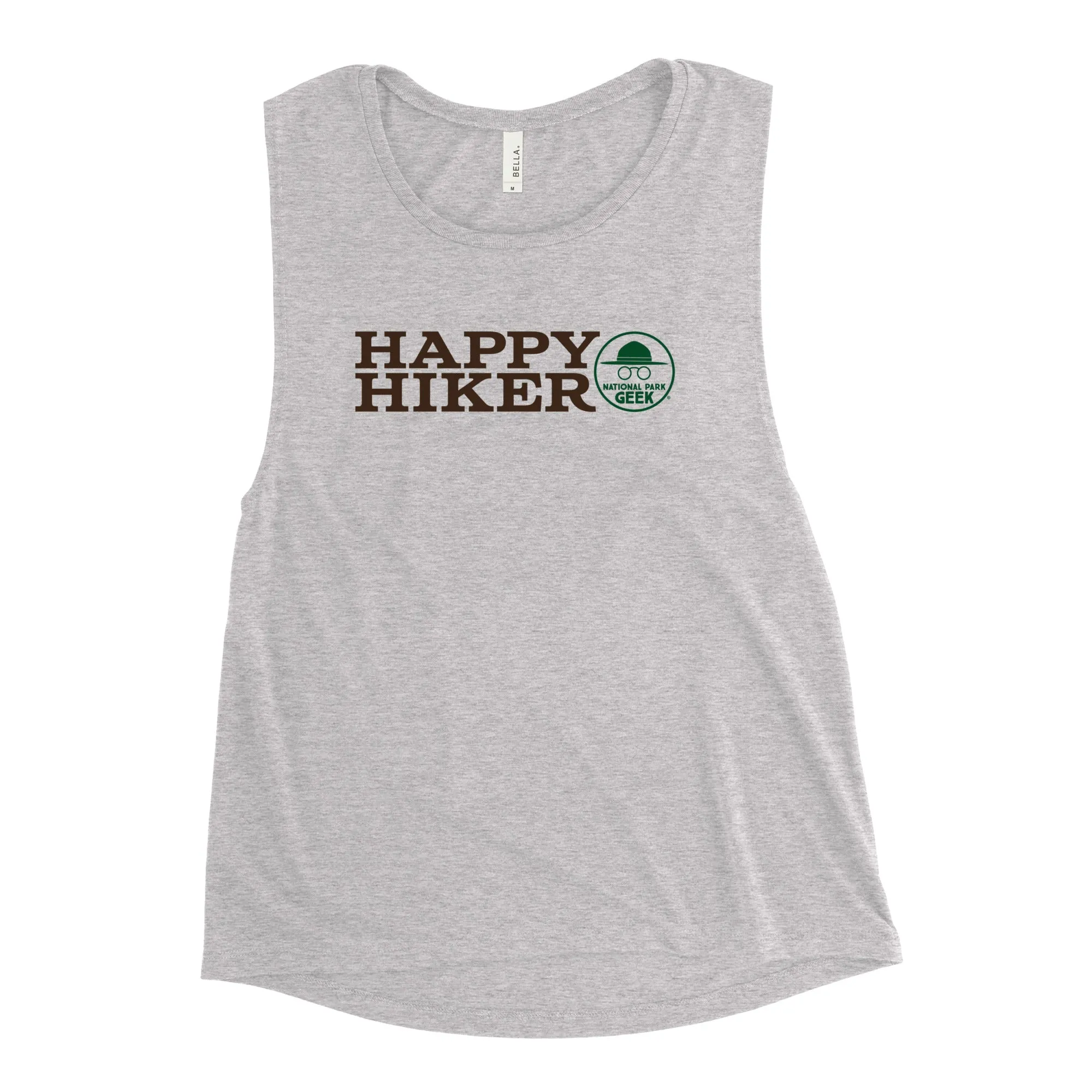 Women's National Park Geek Happy Hiker Muscle Tank Top